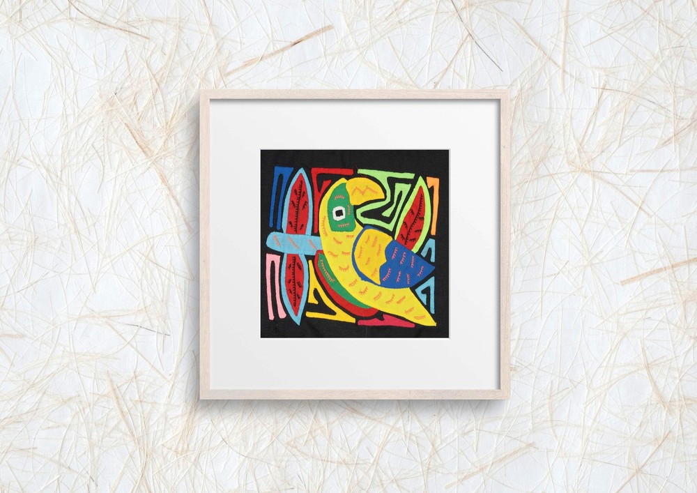 Multicolor Chartruce Red And Blue Bird Molita
