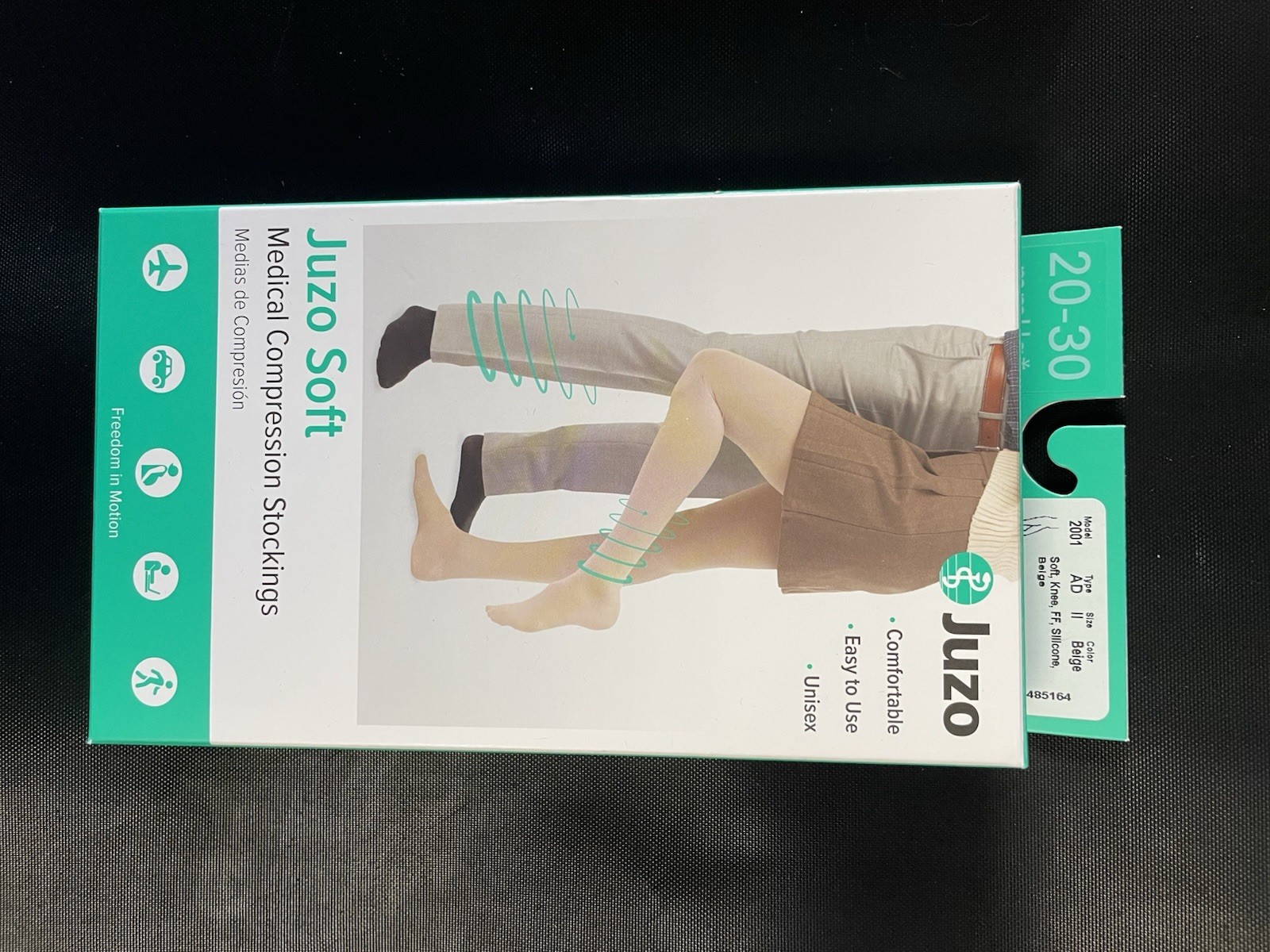 Juzo Women's Compression Stocking Short Beige at Size II Soft Pantyhose 2001