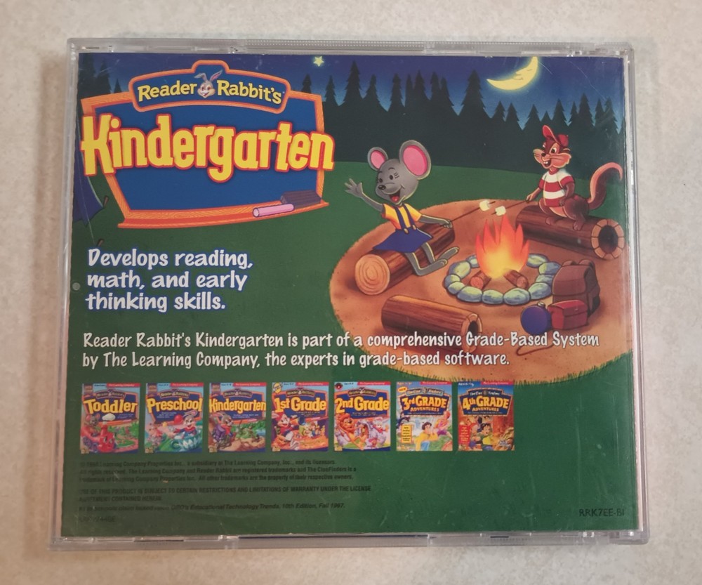 Reader Rabbit's Kindergarten Original Version CD-ROM - Windows 3.1 / 95 / 98