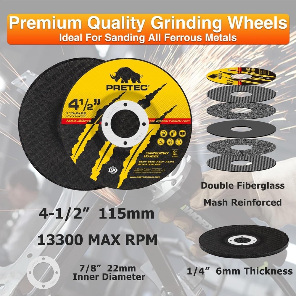 Ultimate 4.5" 26 Pack Angle Grinder Disc Set - Quality Cutting & Grinding Tools