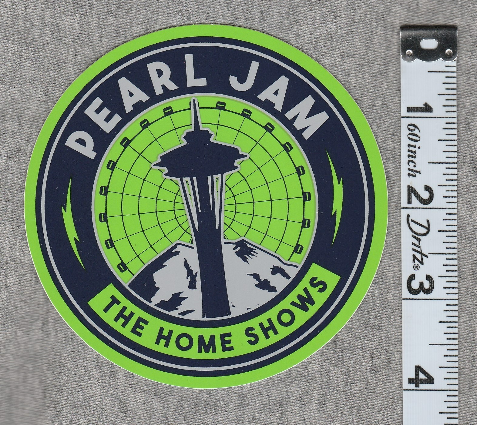 Pearl Jam Sticker 2018 4In The Home Shows Seattle WA Space Needle Safeco Field