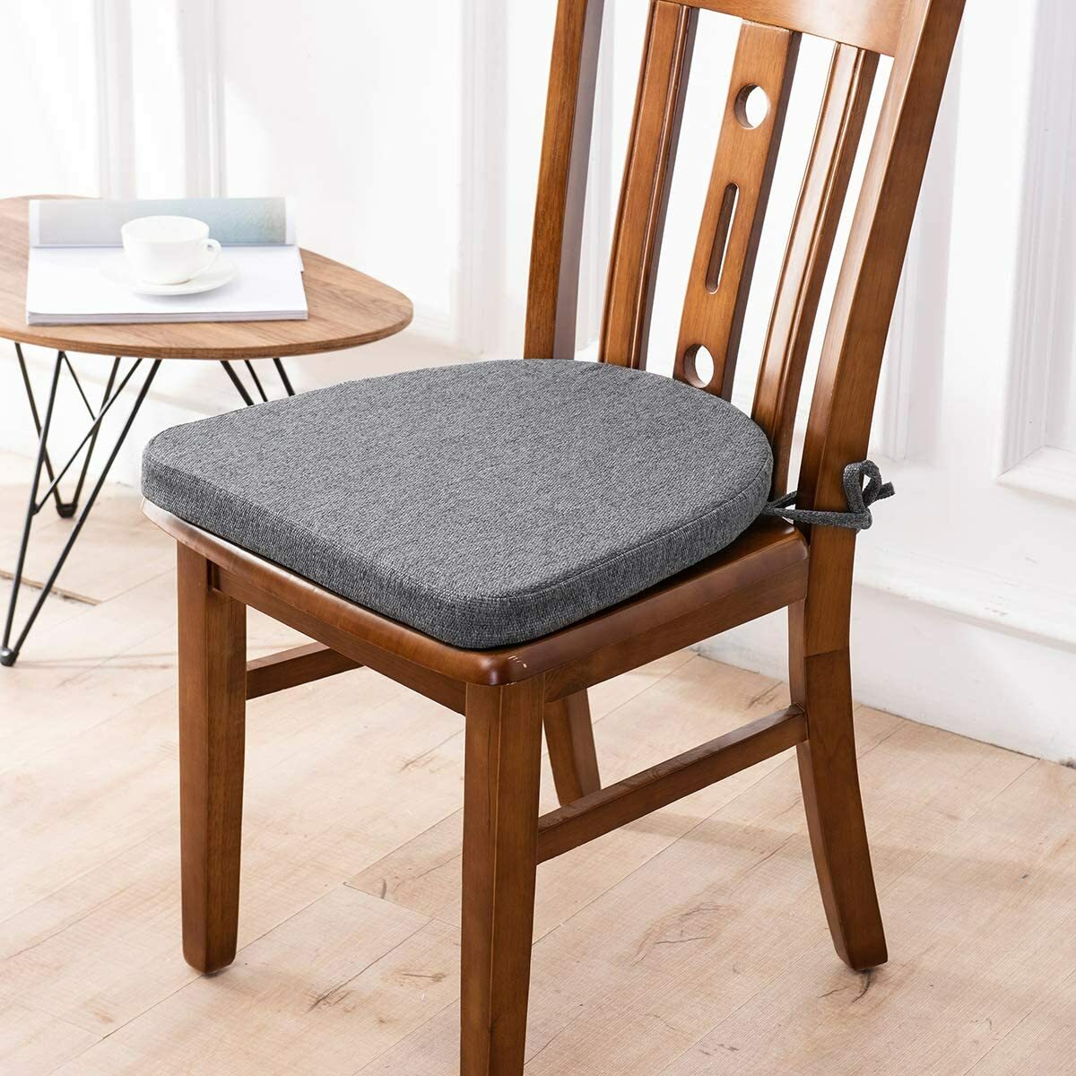 Shinnwa Chair Cushion with Ties for Dining Chairs 17*16.5" Non Slip Machine Wash