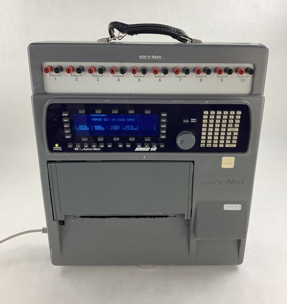 Astro-Med Dash 10 250v RMS Data Logger Powers On