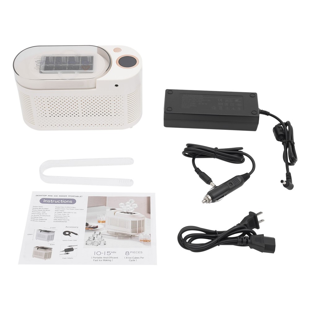 8 Cubes Mini Countertop Ice Maker Compact Ice Machine For Car/Travel Ice Maker