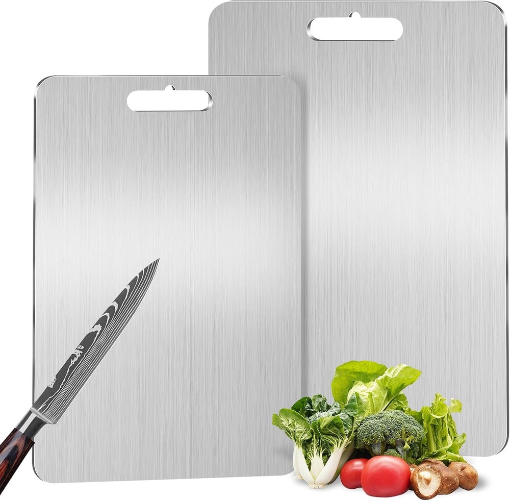 Titanium Cutting Board for Kitchen, 2 Pas Titanium Cutting Board–