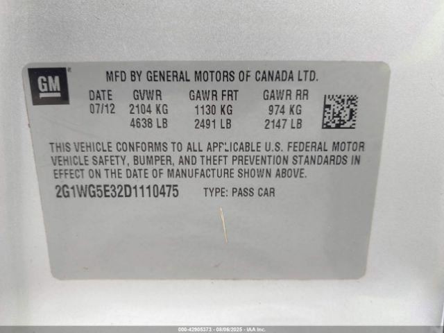 IMPALA 2013 Glove Box 4781077