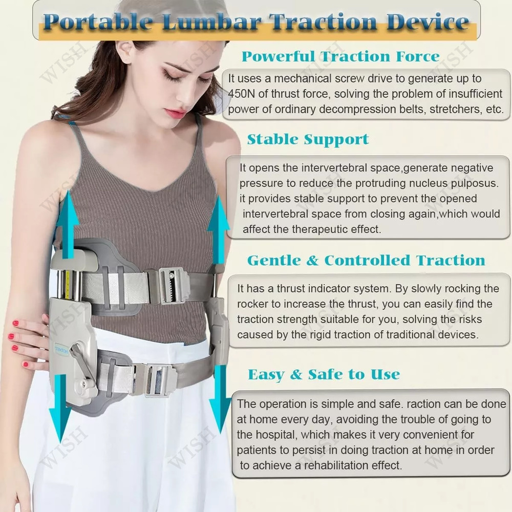 Professional Lumbar Traction Device,Herniated Disc Back Pain Relief Device