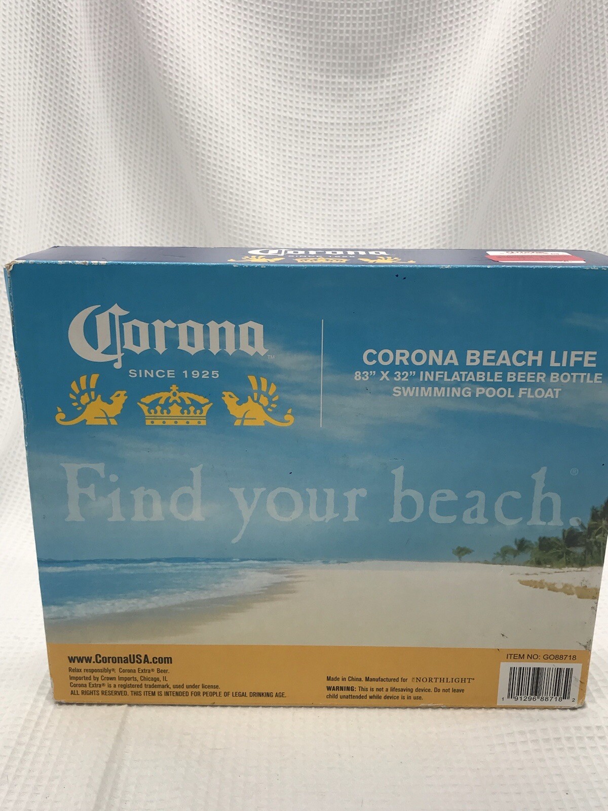 NEW Corona Beer Bottle Inflatable Swimming Pool Float 83" x 32" Northlight
