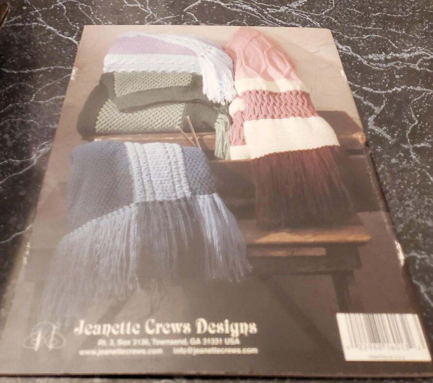 BK7 JCD 2001, HARMONY AFGHANS KNIT PATTERN LEAFLET