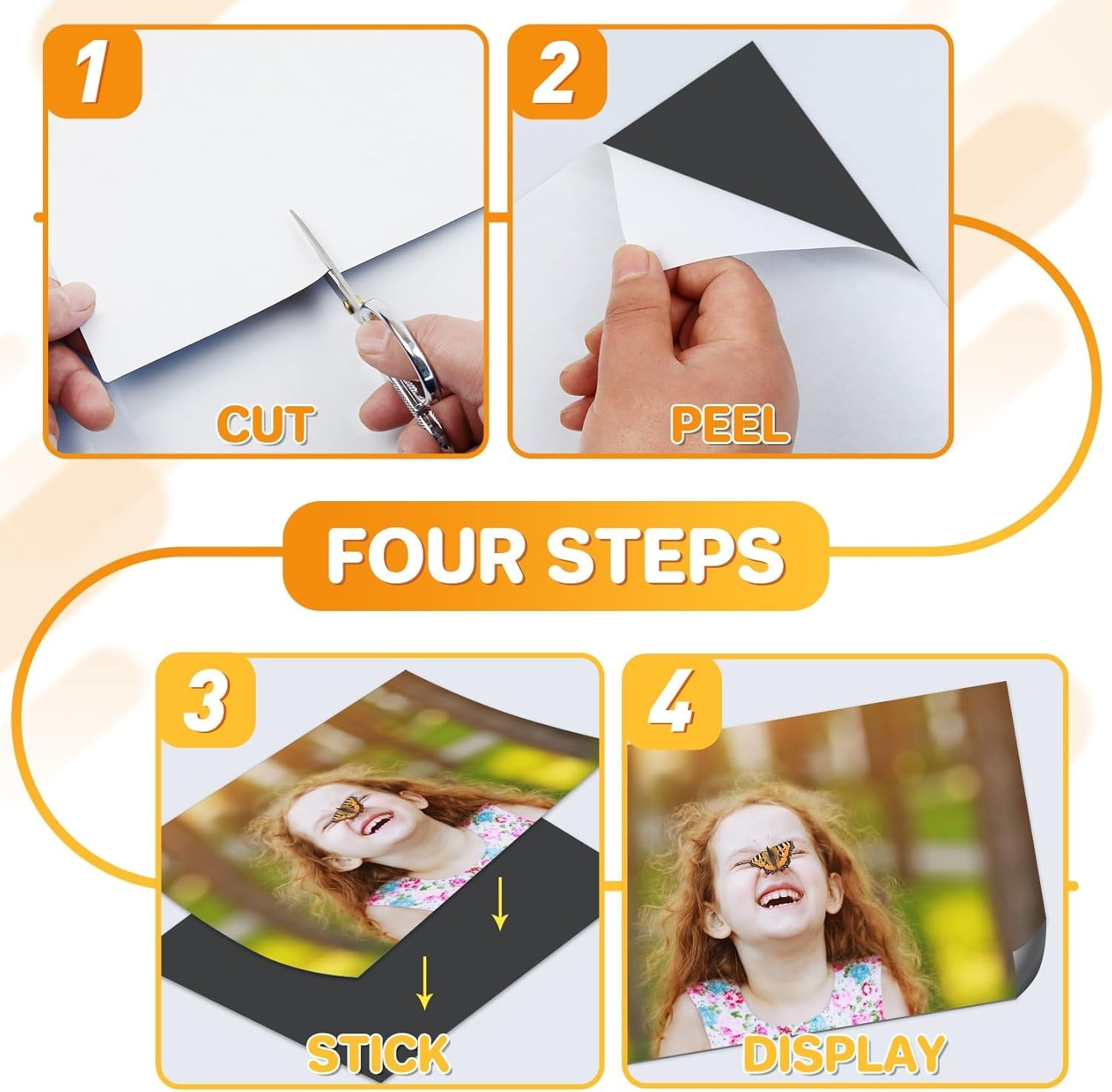 Magnetic Sheets with 3M Adhesive Backing Cut and Customize Flexible Self Adhesiv