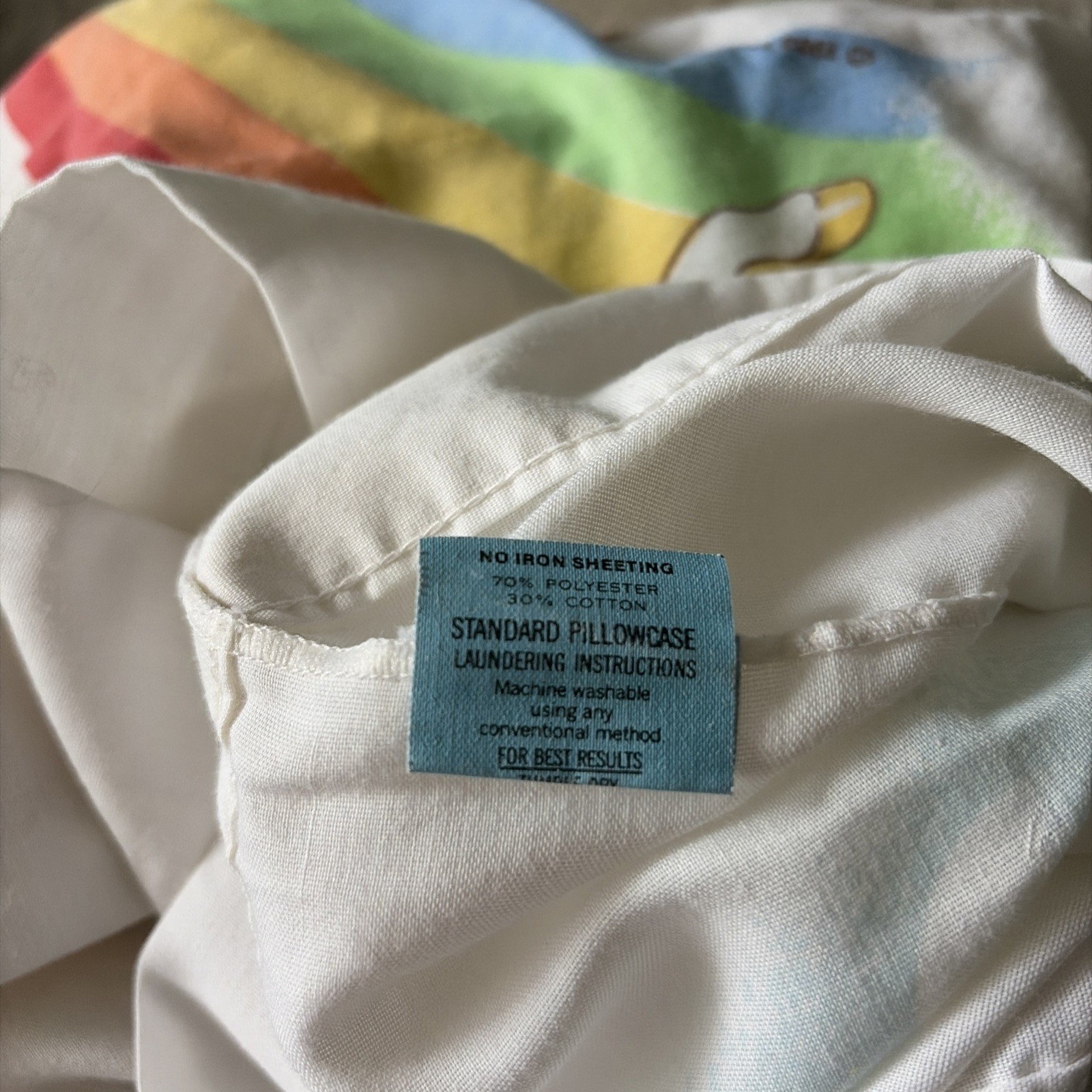 Rare Vintage Hallmark 1983 RAINBOW BRITE Twin Bedding and Pillow Case