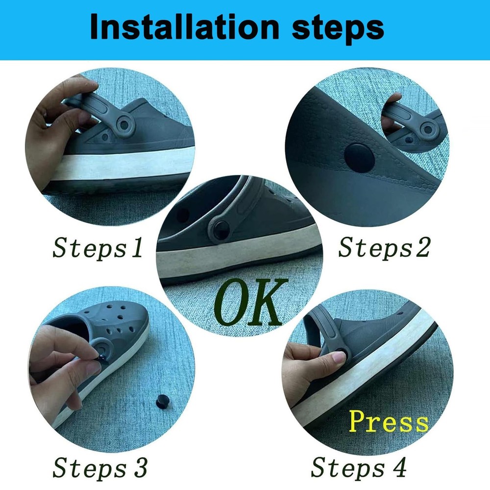 8 Sets Replacement Rivets for Beach Shoe Replacement Button Replacement Parts C