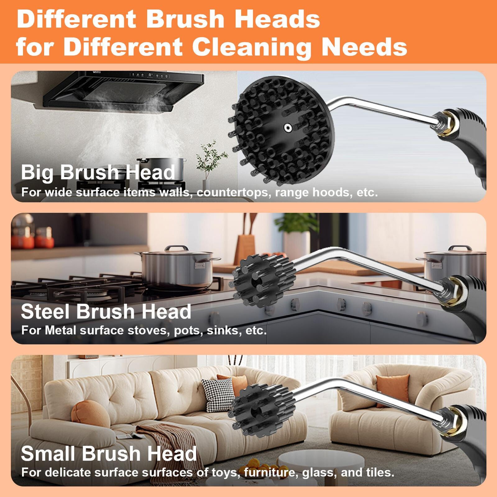 High Pressure Steam Cleaner 3800W Household Car Home High Temp Cleaning Machine