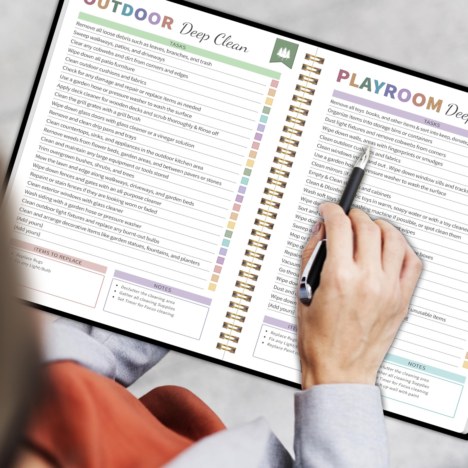 Adhd Cleaning Planner for Adults Women, Cleaning Schedule and Checklist Organ...