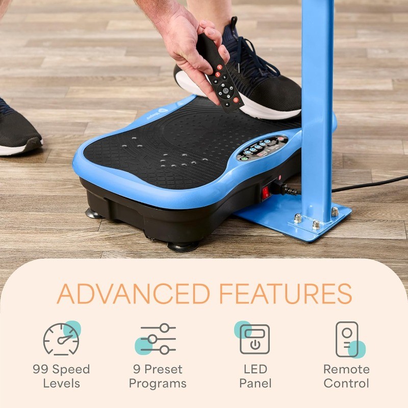 Lifepro TrimLite Vibration Plate Exercise Machine -Handlebars ，Bluetooth Speaker