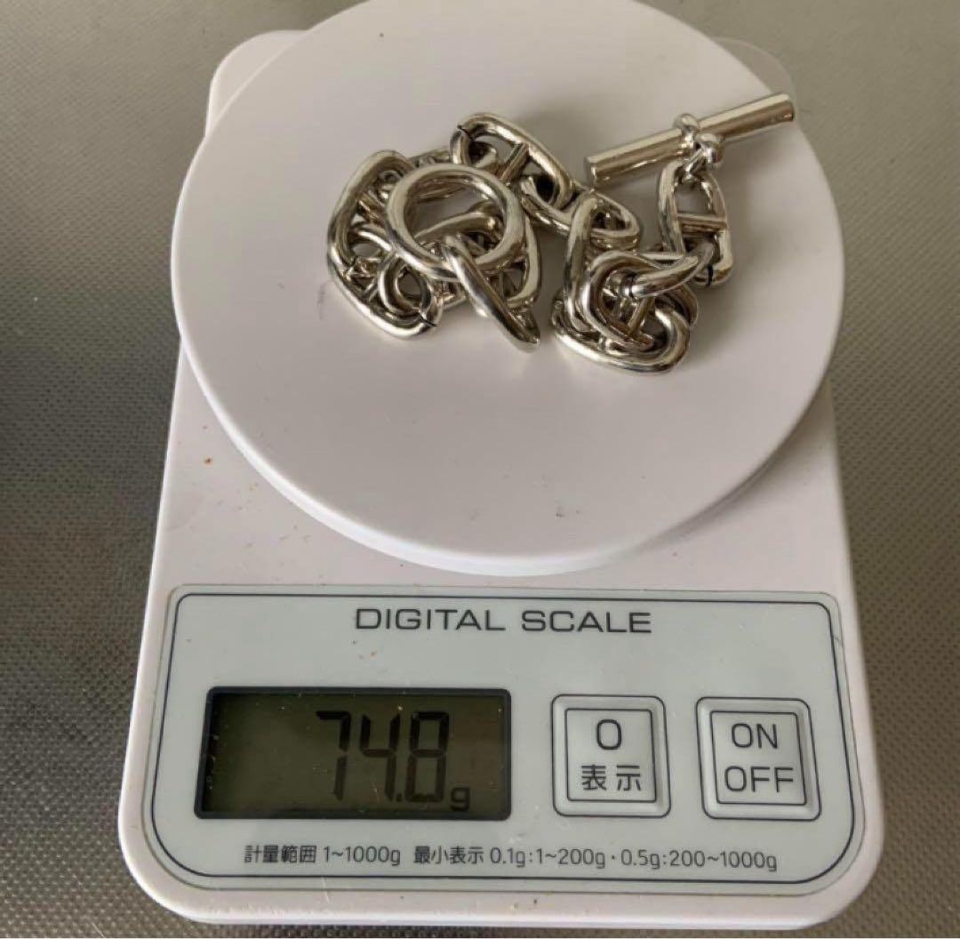 Vintage Silver 925 Anchor Chain Bracelet GM Size 23cm Heavy Men’s Jewelry