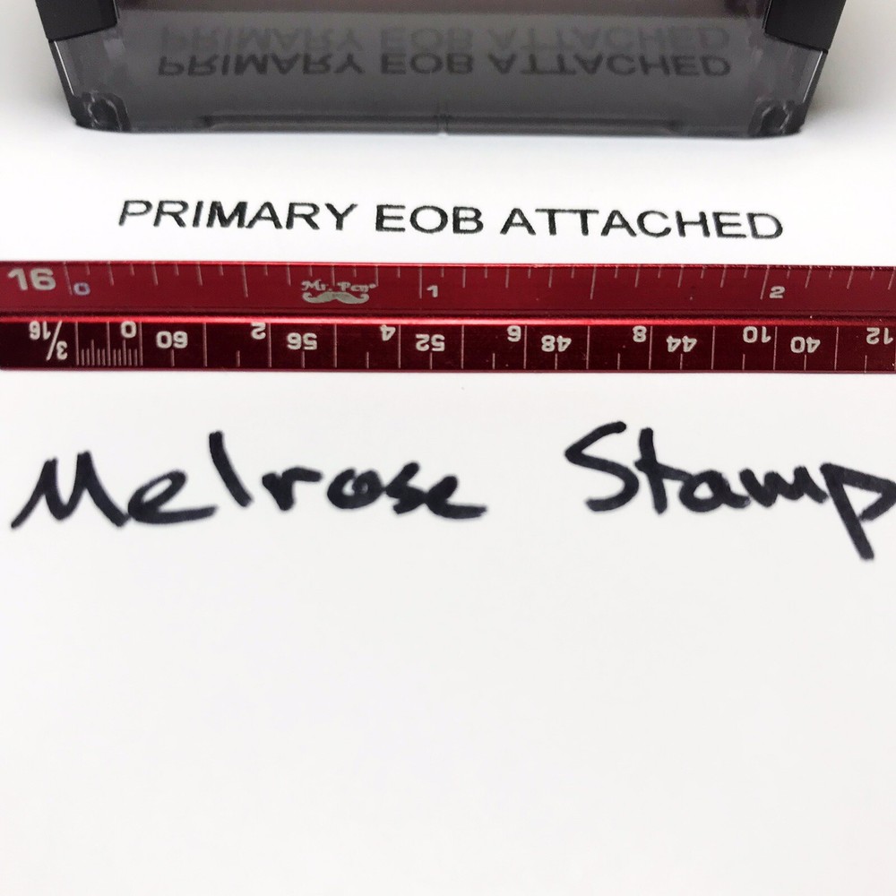 Primary EOB Attached Rubber Stamp Black Ink Self Inking Ideal 4913