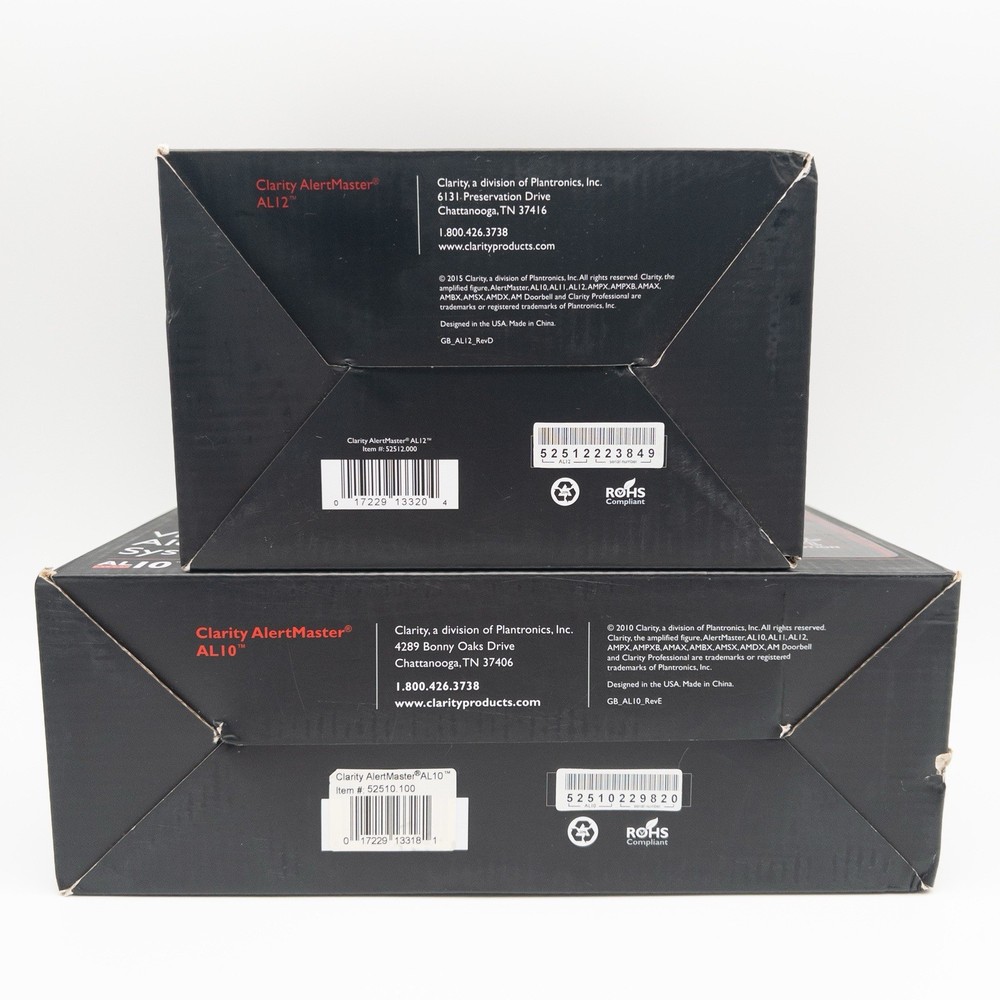 Clarity AlertMaster Visual Alert AL10 Base System AL12 Remote Receiver