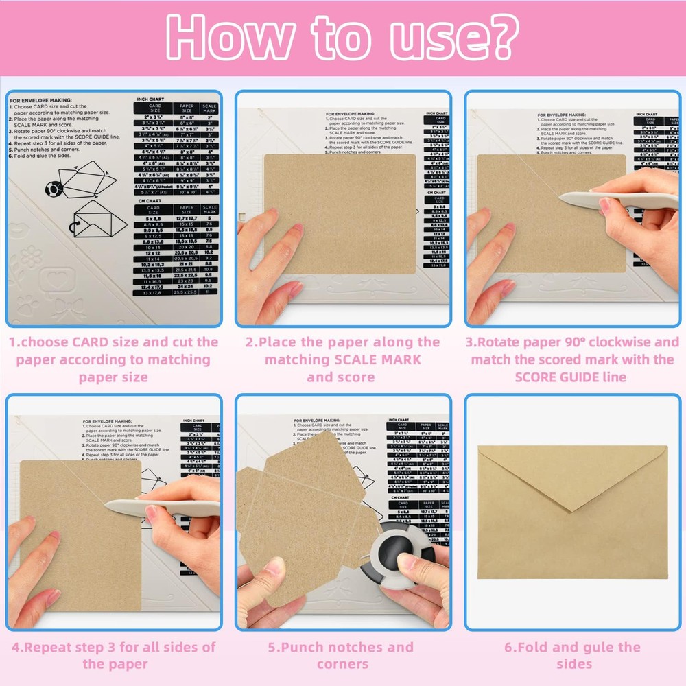 Scoring Board - Scoreboard for Crafts, Scoring Tool, Envelope Maker for Paper...