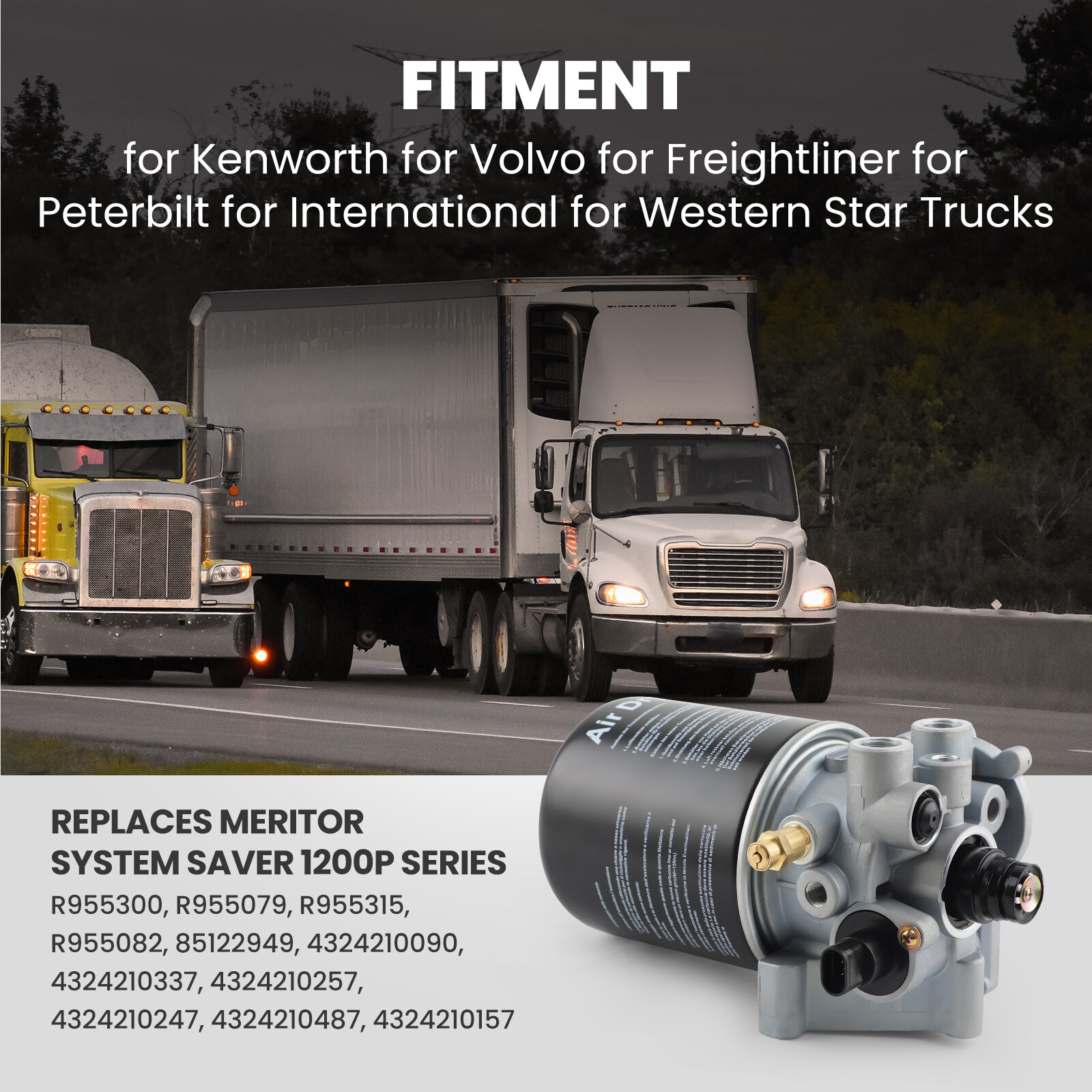 Air Dryer For Volvo SS1200P for International Kenworth Ref R955082 R955315