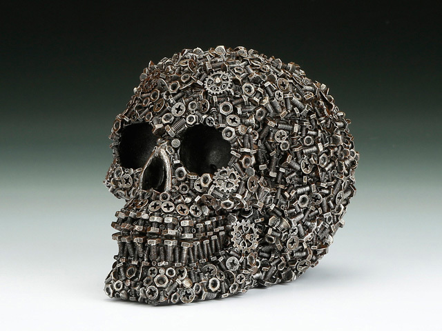 Nuts & Screws Skull Figurine Statue Skeleton Halloween