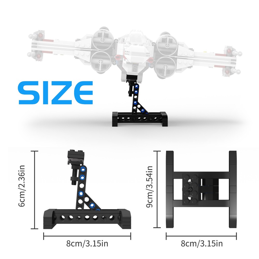MOC Display Stand for Spaceship Models Collection Showcase