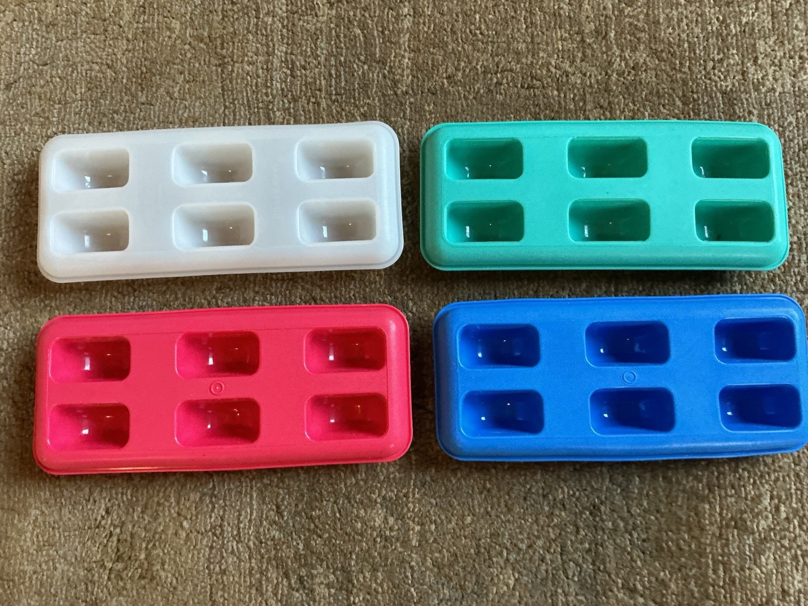 Tupperware vintage Ice tups pops 6 molds & popsicle tray cup holder ONLY #481