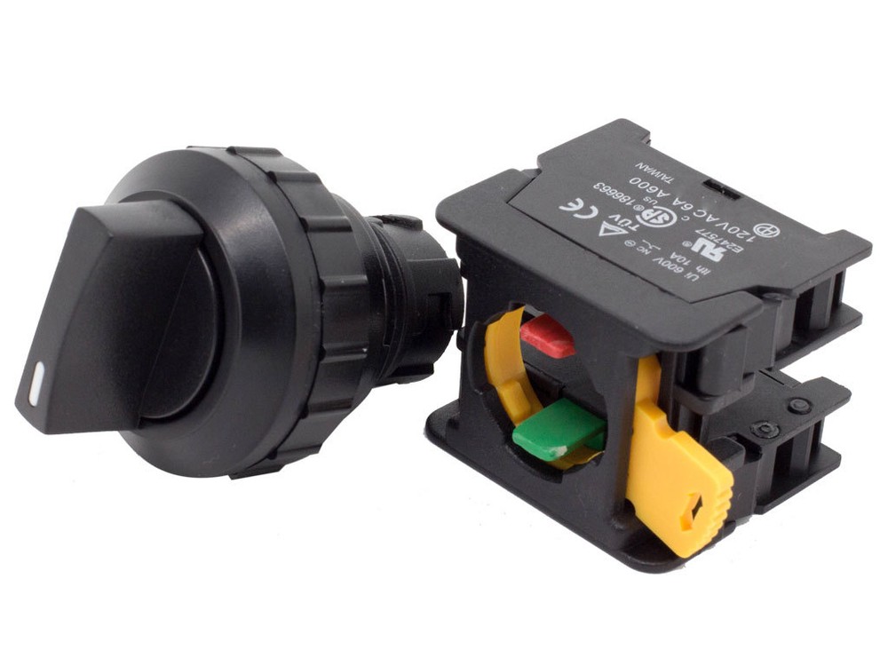 CS-302 ATI 30mm Selector Switch Maintained 1NO 1NC 2 Positions