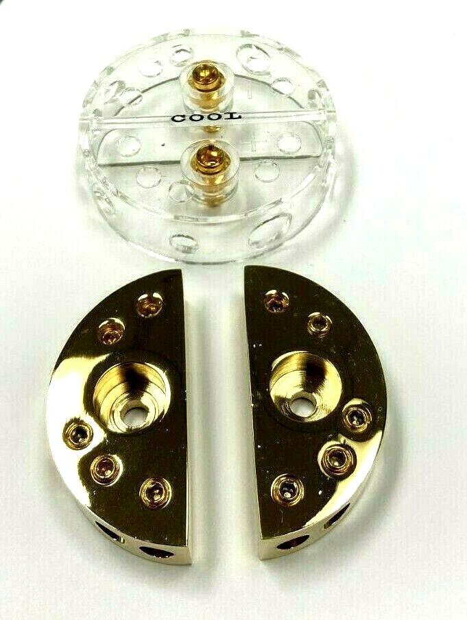 Gold Plated Universal Capacitor Distribution Block Positive and Negative outputs