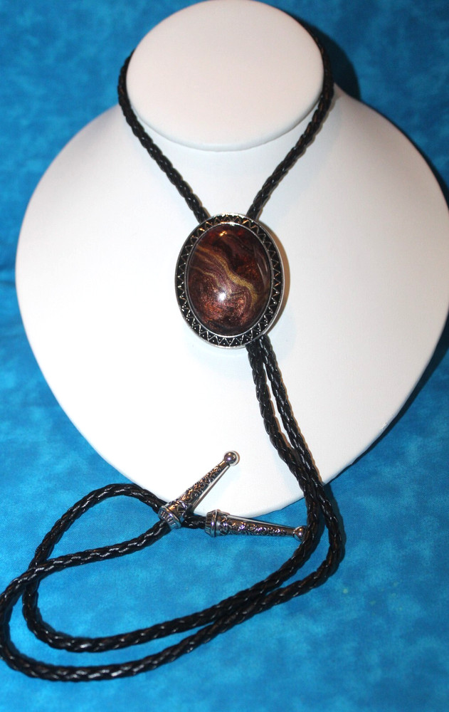 Brownish Silver Bolo Tie