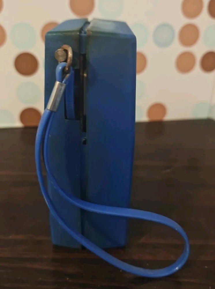 Vintage Kmart Solid Pocket AM Transistor Radio, Blue, Tested, Working