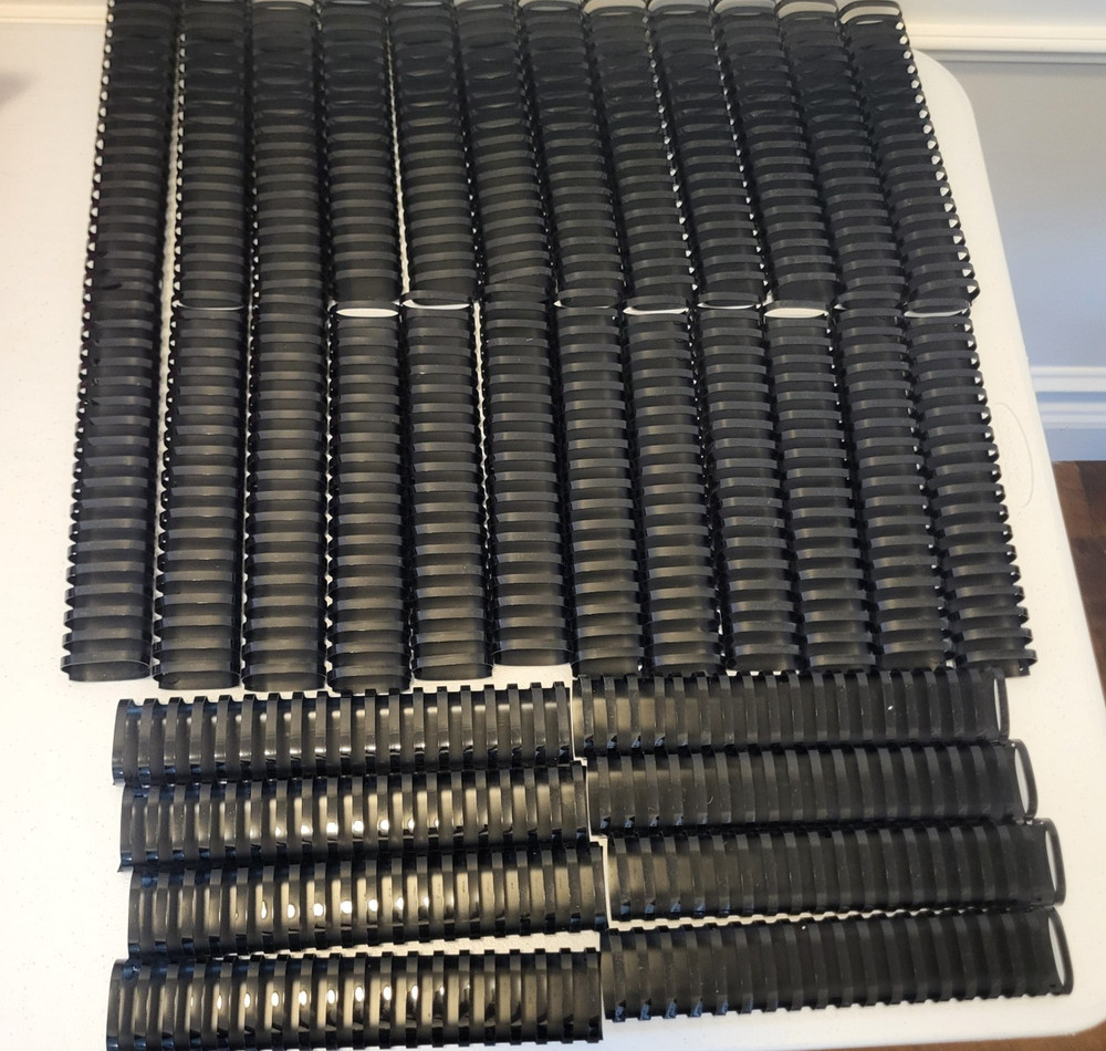 32 Plastic Comb Binding Spines 2 Inch Diameter Letter Size Black Binder