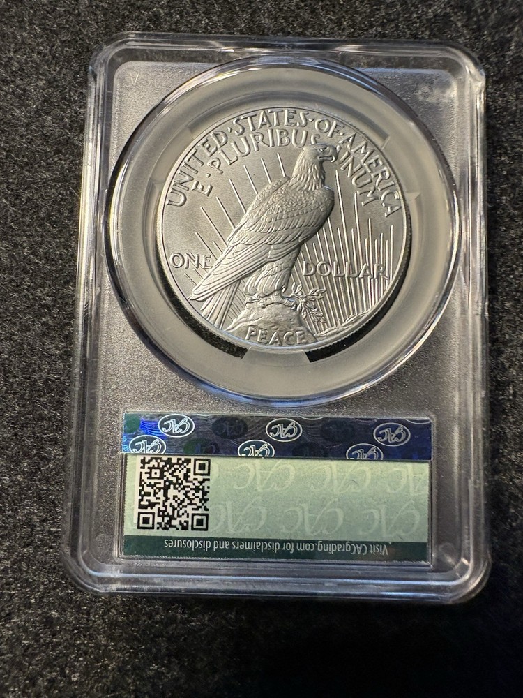 2023 PEACE SILVER DOLLAR CAC MS70 FIRST DELIVERY