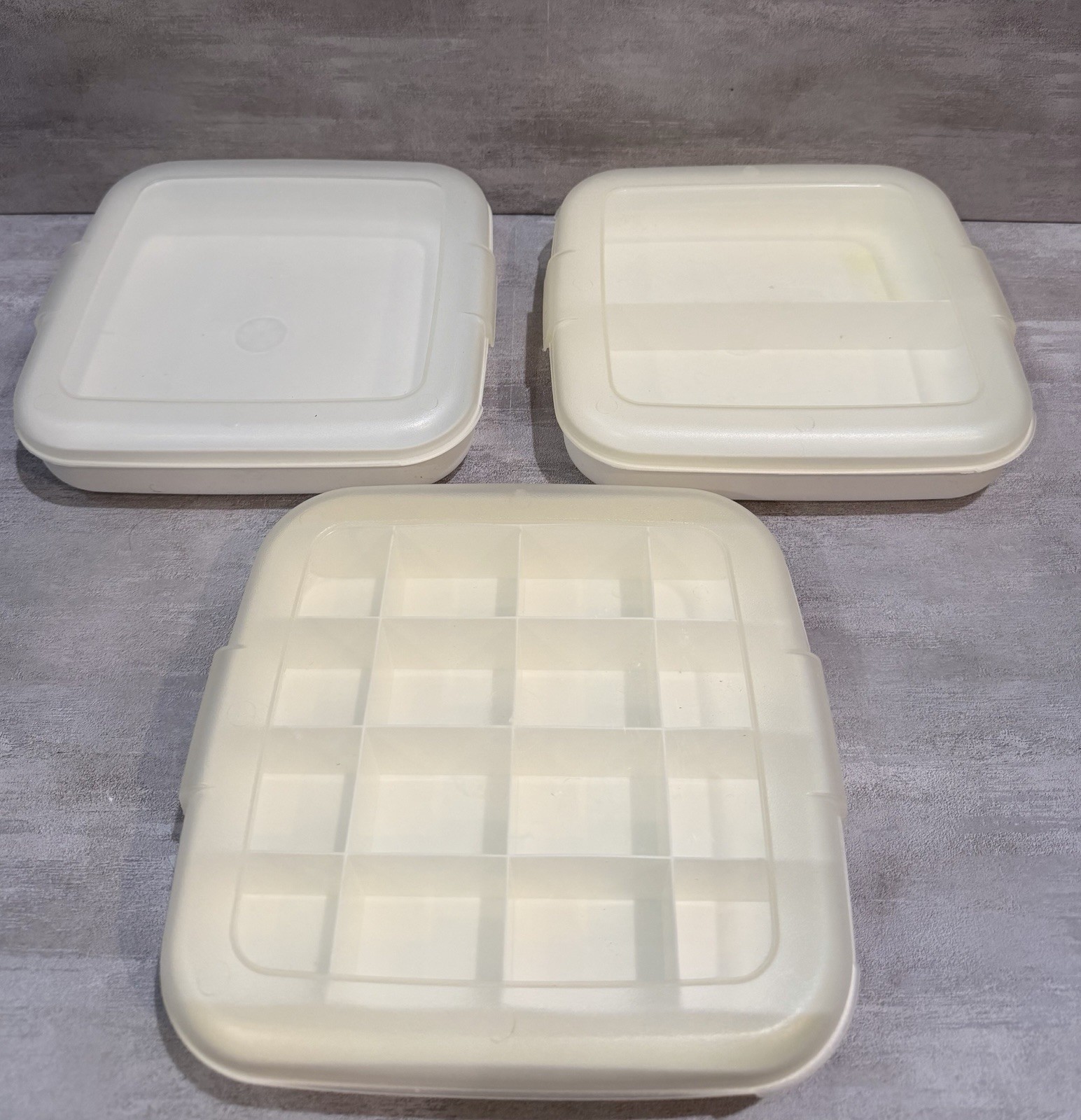 3 Eagle Craftstor Craft Square Divided Tray Storage Craft Bin Containers