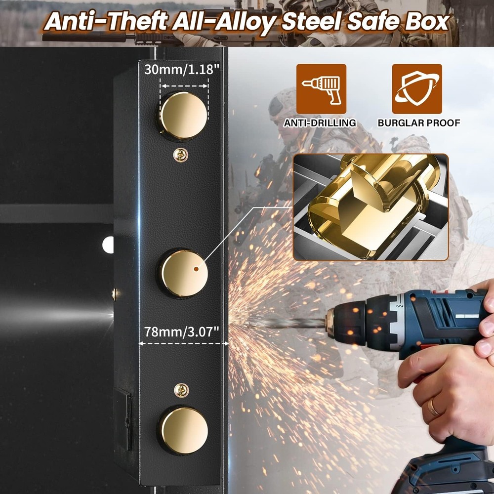 3.3 Cubic Feet Home Safe Fireproof Waterproof Digital Security Safe Box Programm