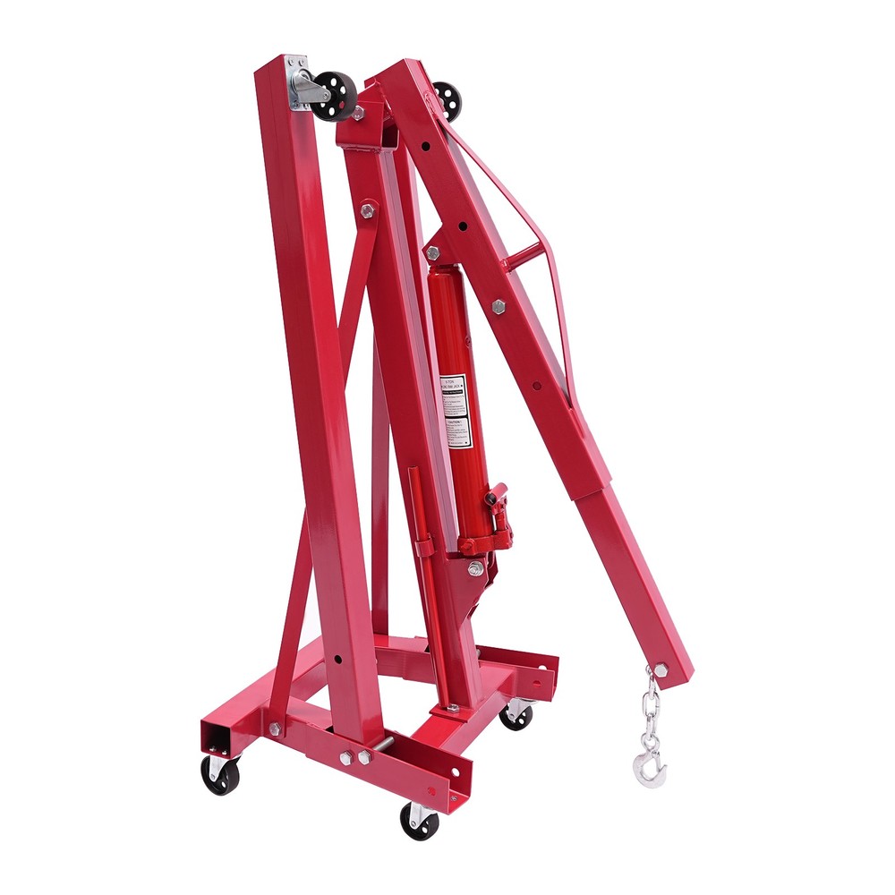 Folding Hydraulic Crane & Engine Leveler Set 8T Hydraulic Pump 6 Casters