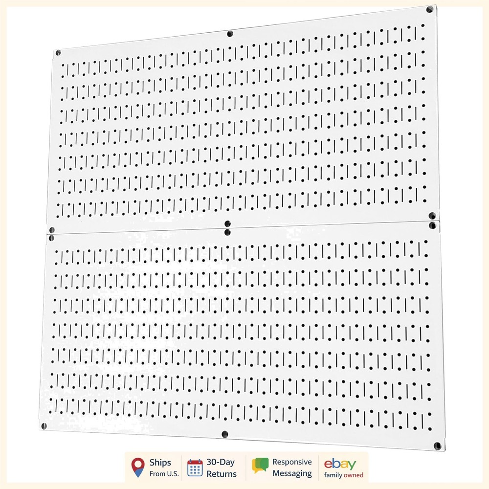 Powder-Coated White Pegboard Panels for Efficient Garage Tool Storage & Display
