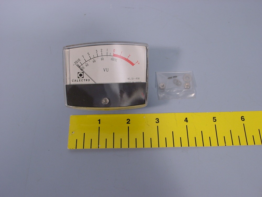 New Old Stock Calectro DI-930 Precision Meter, "VU" Meter
