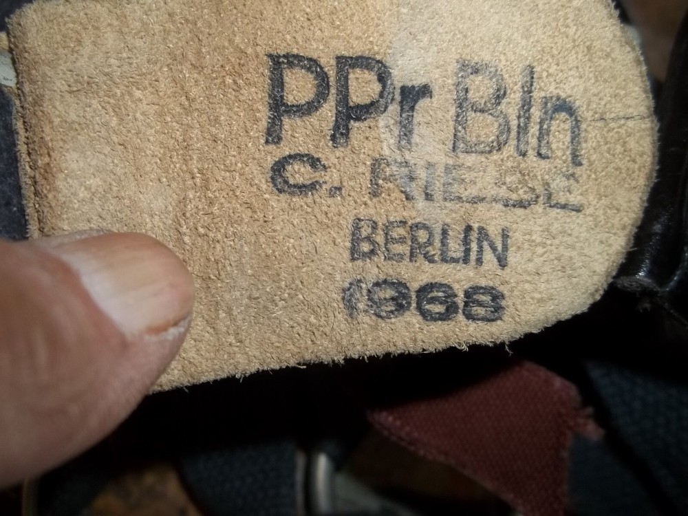 German Blue Webbing Y-Straps Marked Ppr Bln dated 1968