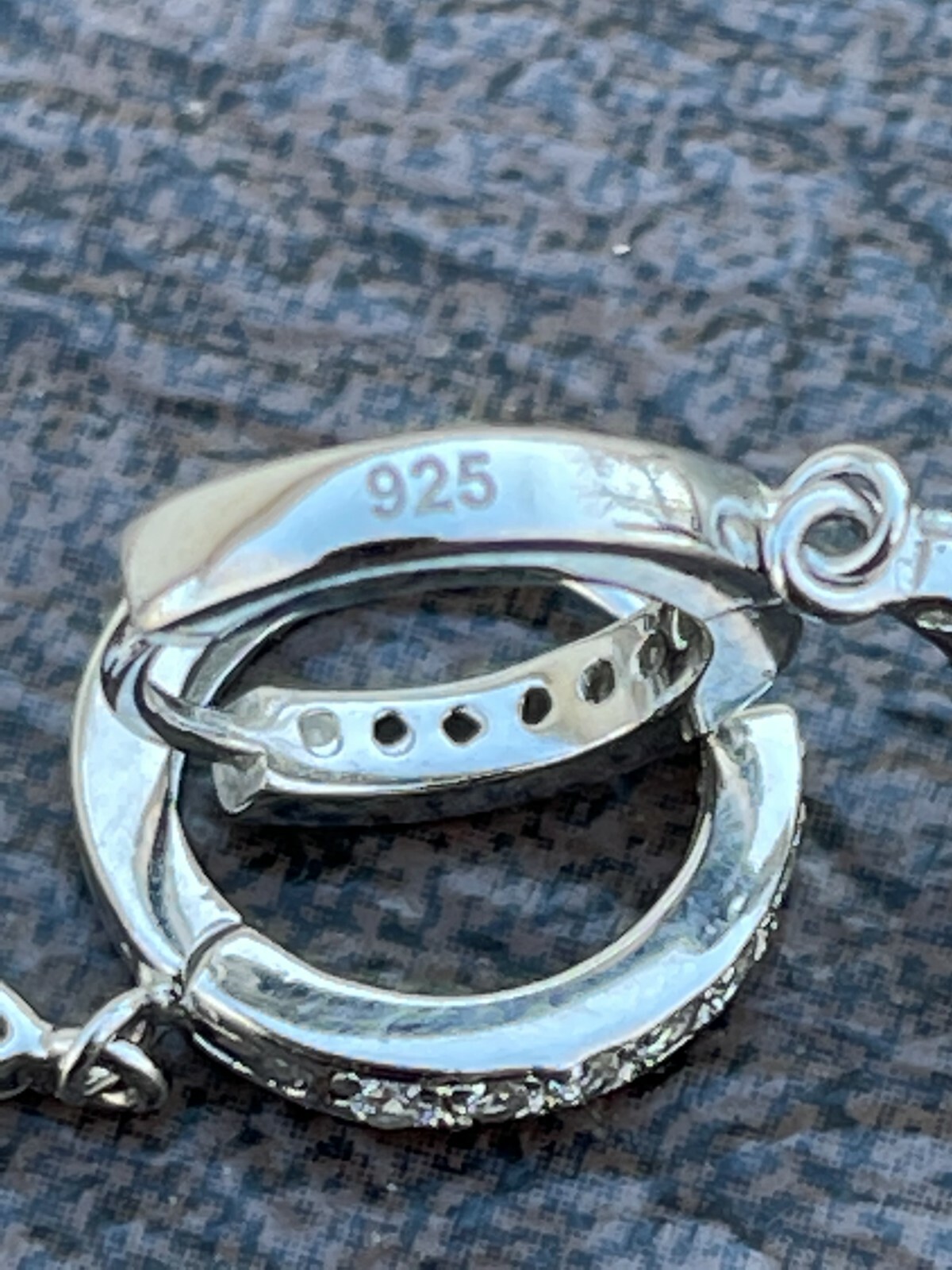 Real 925 Sterling Silver Men's Ladies Dangle Cross Studs Earrings Iced Hip Hop