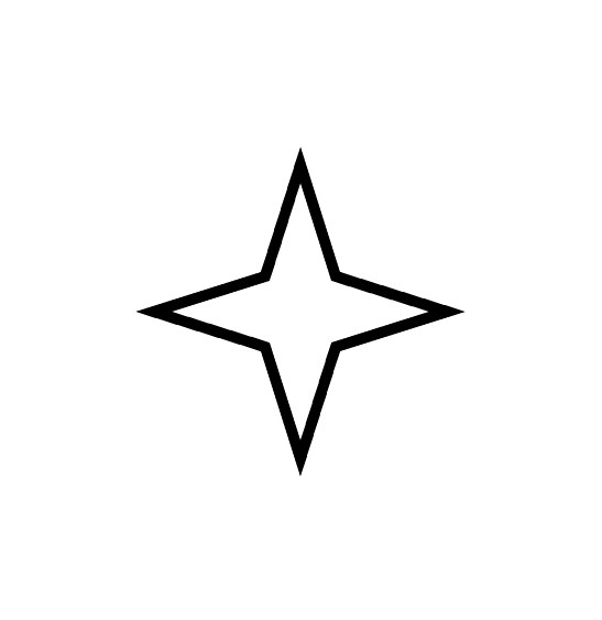 4-Point Star Clay Cutter Shape Set~Polymer Crafting Tool~Semi Stackable Outline