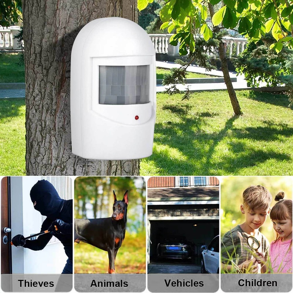 New 110db Infrared Motion Sensor Home Garage Alert Security System