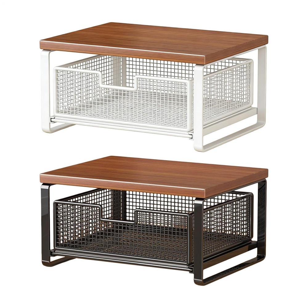 Printer Stand with Storage Space Saving Double-Tier Office Organizer