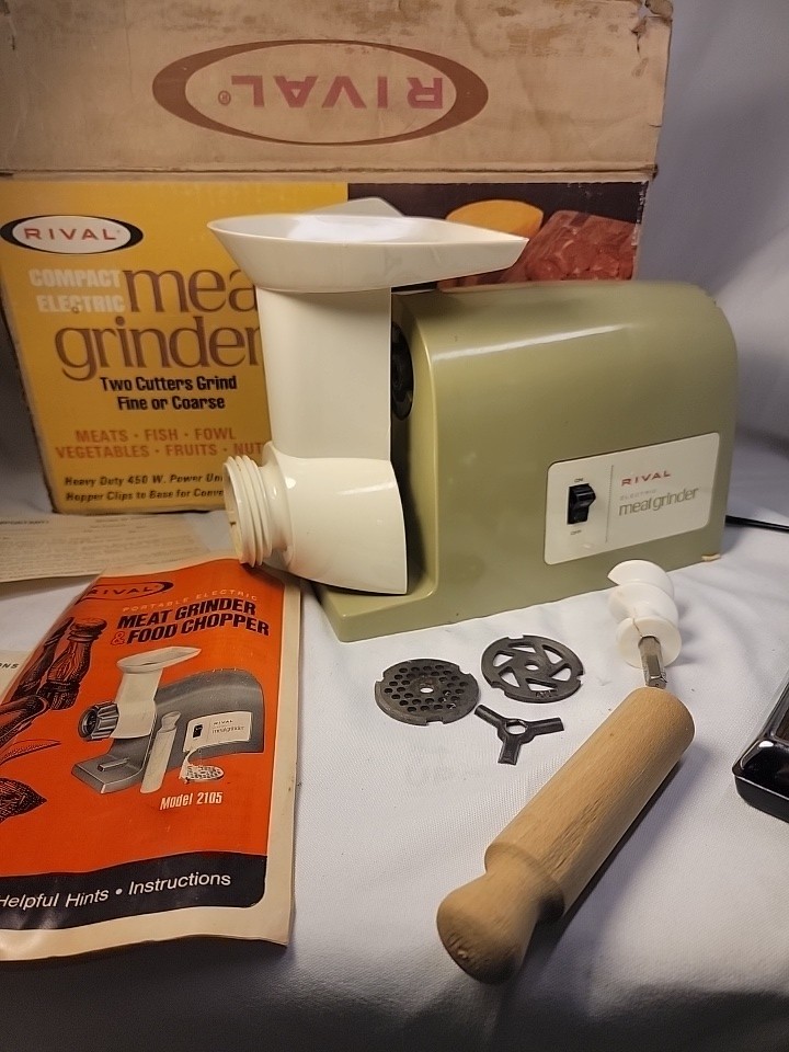 Meat Grinder Rival Compact Electric 2105 Meat Vegetables Nuts User Manual