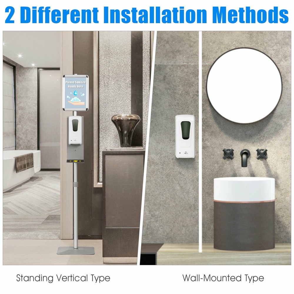 Automatic Soap Dispenser Touchless Sanitizing Station w/ Sign Board