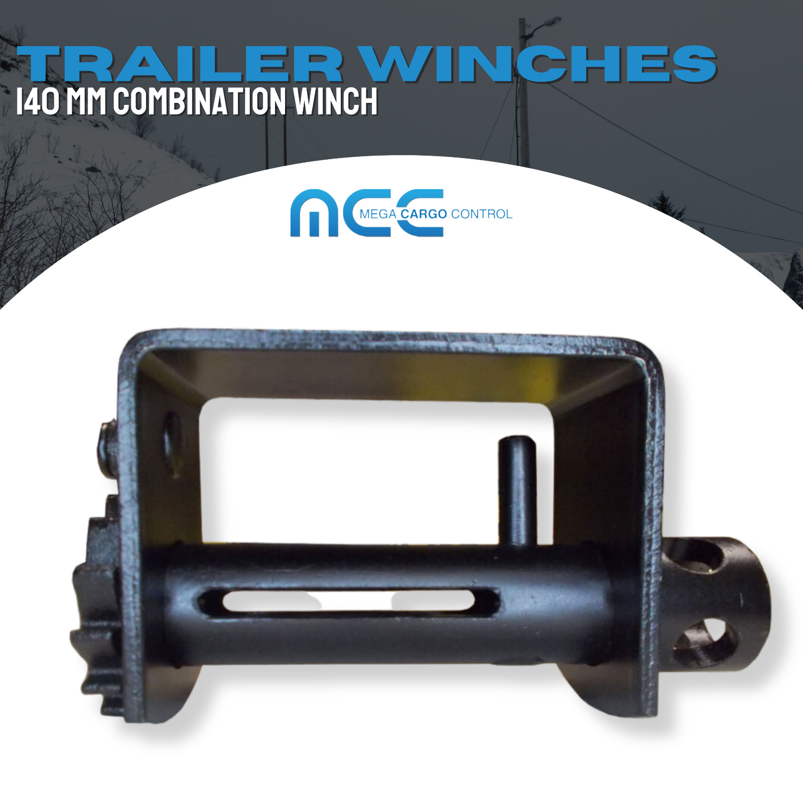2 Pack Combination Weld-On Winch Flatbed Trailer Winch for 2" - 4" Winch Strap