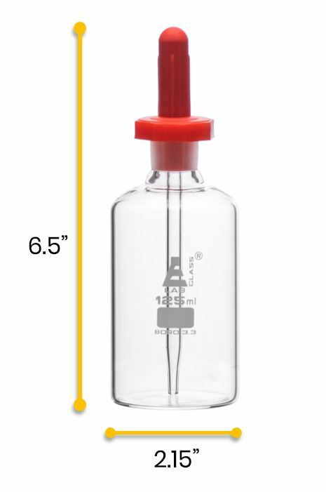 Dropping Bottle, 125ml (4.2oz) - Borosilicate Glass - Eisco Labs