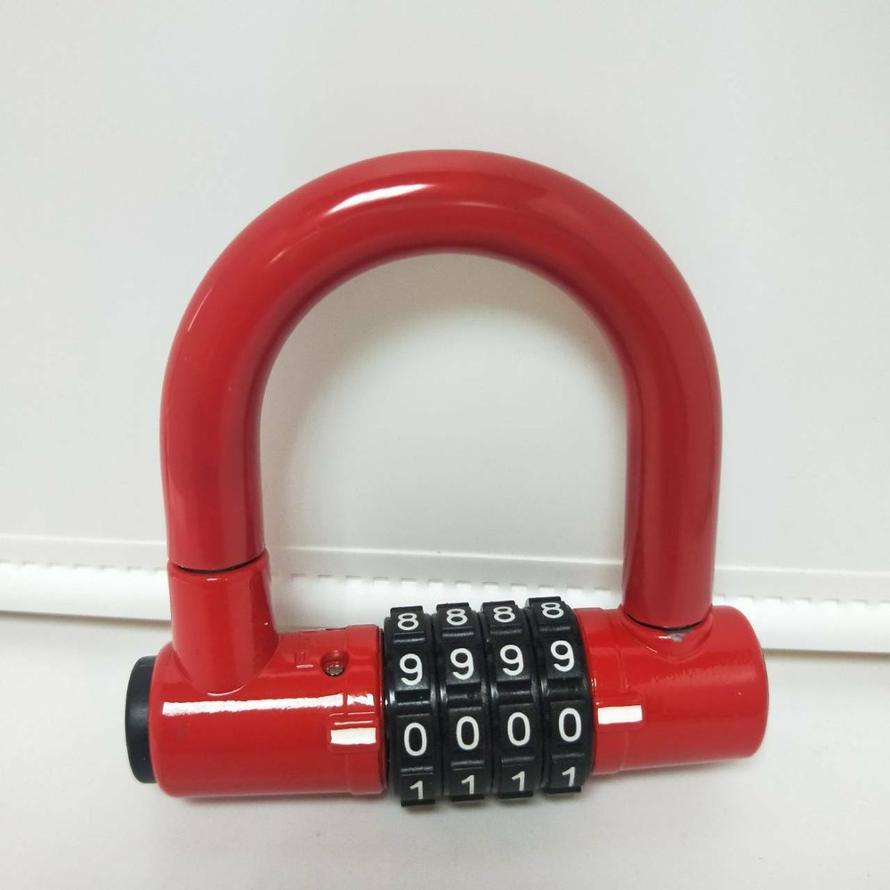 Combination U Shackle 4 Digits Padlock Re-settable Anti-theft Hardware Lock