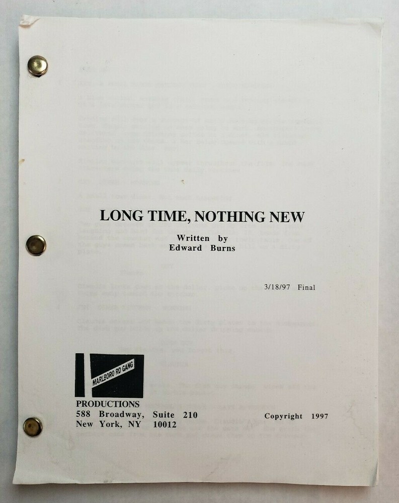 NO LOOKING BACK / Edward Burns 1997 Screenplay, LAUREN HOLLY & JON BON JOVI