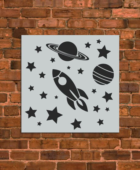 Space Rocket Stencil